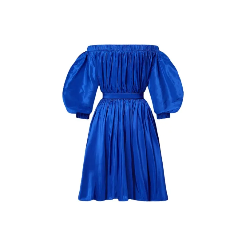 LOUIS VUITTON Off the Shoulder Plissé Dress-1
