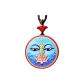Cinnabar Painted Buddha's Eye Pendant