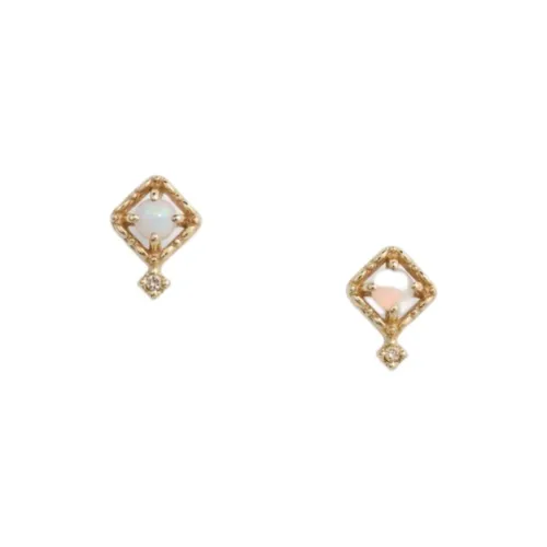 Agete K10 Earrings Women's Gold