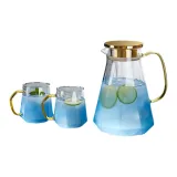 Gradient Blue Crystal Teapot+Gradient Blue Crystal Cup 2 Pack