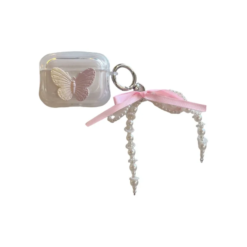 Baohuguang Compatible With AirPods 2/Pro/3 TPU Ins Girlish Heart Gradient Butterfly Fully Enclosed Headphone Cases-2