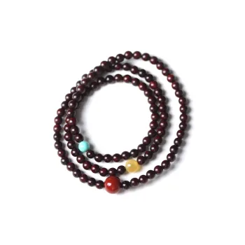 LINKY Laboratory Small Leaf Red Sandalwood Precious Wood Bracelets Unisex
