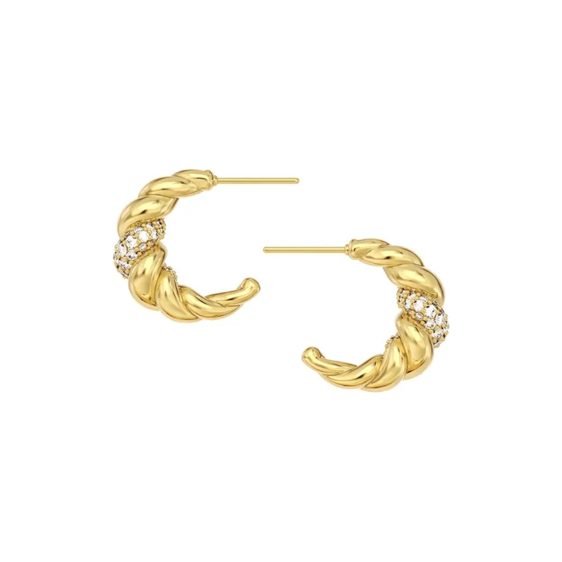 Mistova JEWELRY Eco Friendly Copper Gold Plated With Synthetic Zircon Ox Horn Stud Earrings Women's-1
