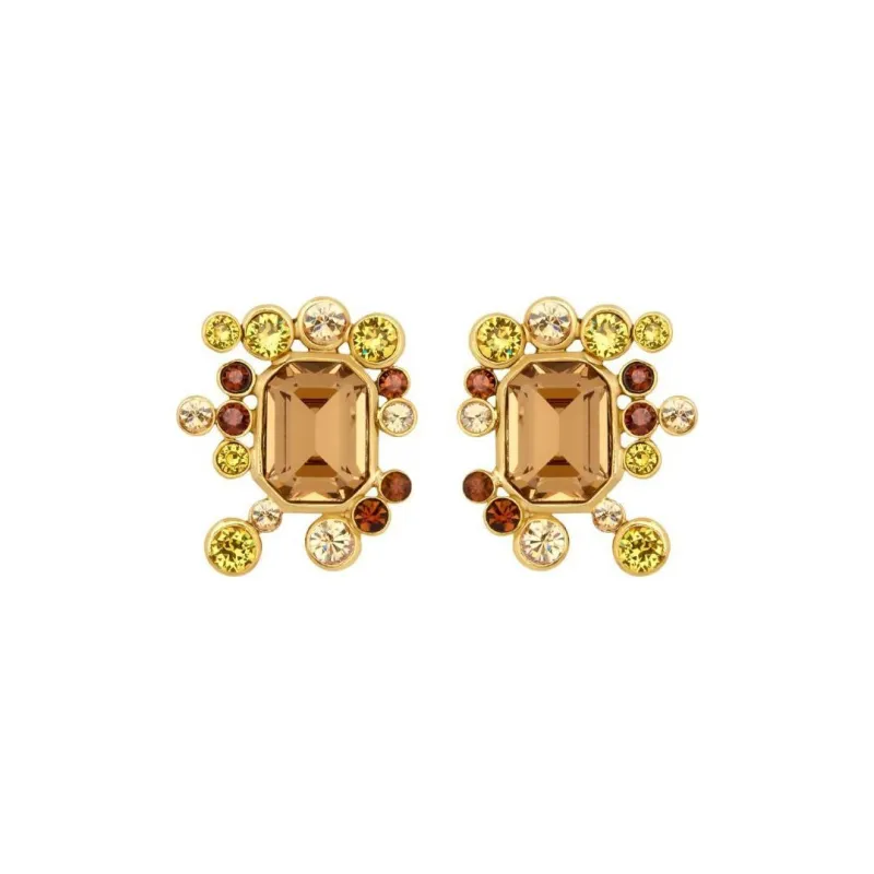 Oscar De La Renta Mixed crystal Cluster Ring-0