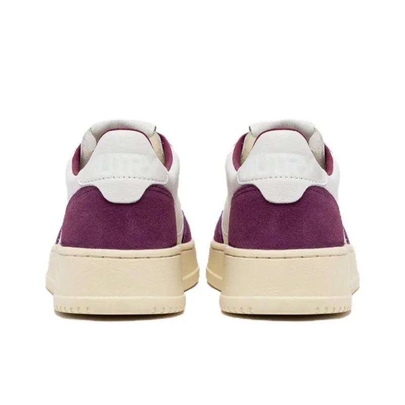 AUTRY BASKETS MEDALIST Anti Slip Wear Resistant Low Top Skateboard Shoes Women's White Purple-3