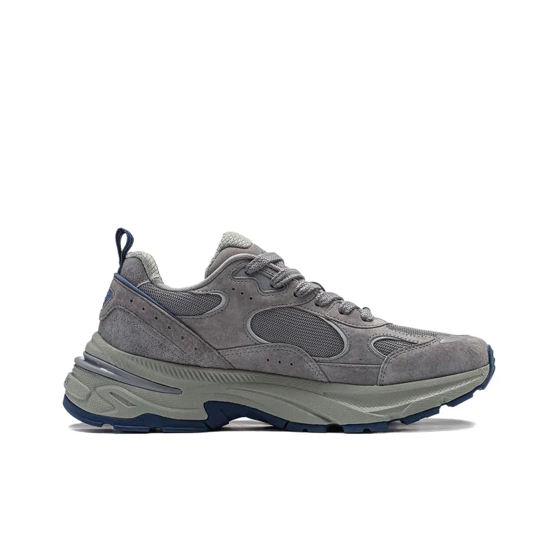 LiNing Beichen Cushioning, Slip Resistant, Abrasion Resistant Support Low Top Chunky Sneakers Women's Gray Black-1