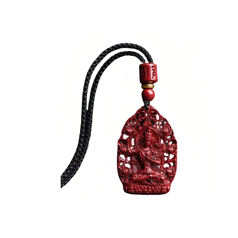 Lingxiang Yurun Cinnabar Necklaces Unisex-15