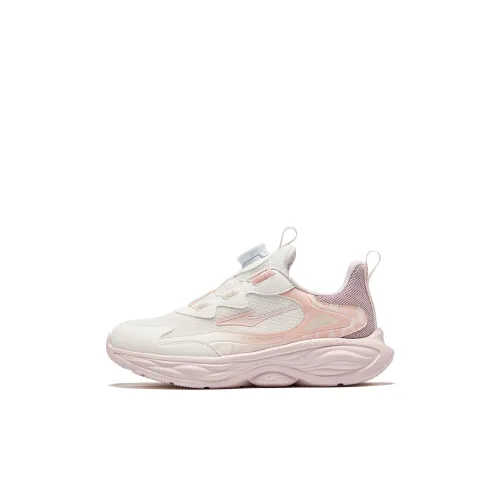 ERKE KIDS Slip Resistant Cushioning Abrasion Resistant Breathable Low Top Running Shoes White Pink Kids'