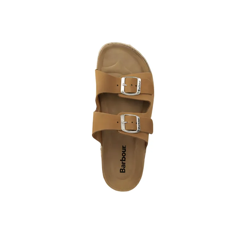 BARBOUR Odor Resistant Slide Slippers Men's Yellow Brown-3