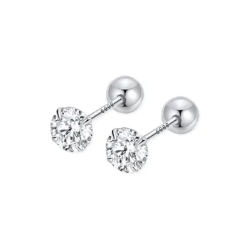 BTOE 999 Fine Silver Stud Earrings Women's