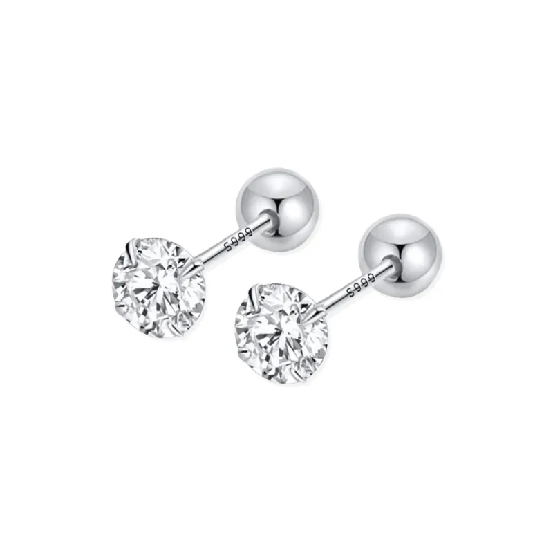 BTOE 999 Fine Silver Stud Earrings Women's-12