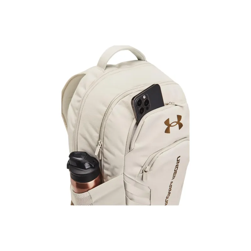Under Armour Polyester Blend With Polyurethane Backpack Regular Unisex Peak White & Metal Gold-3