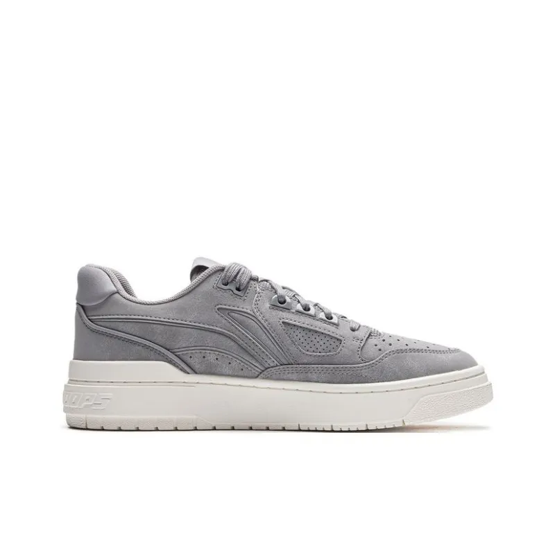 LiNing Badfive Anti-Slip Wear-Resistant Low-Top Skateboard Shoes Men's Gray-1
