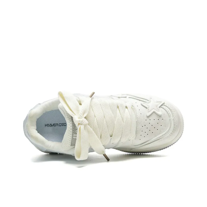 KAAVER OTTO Skateboard Shoes Women's Low Top White-53