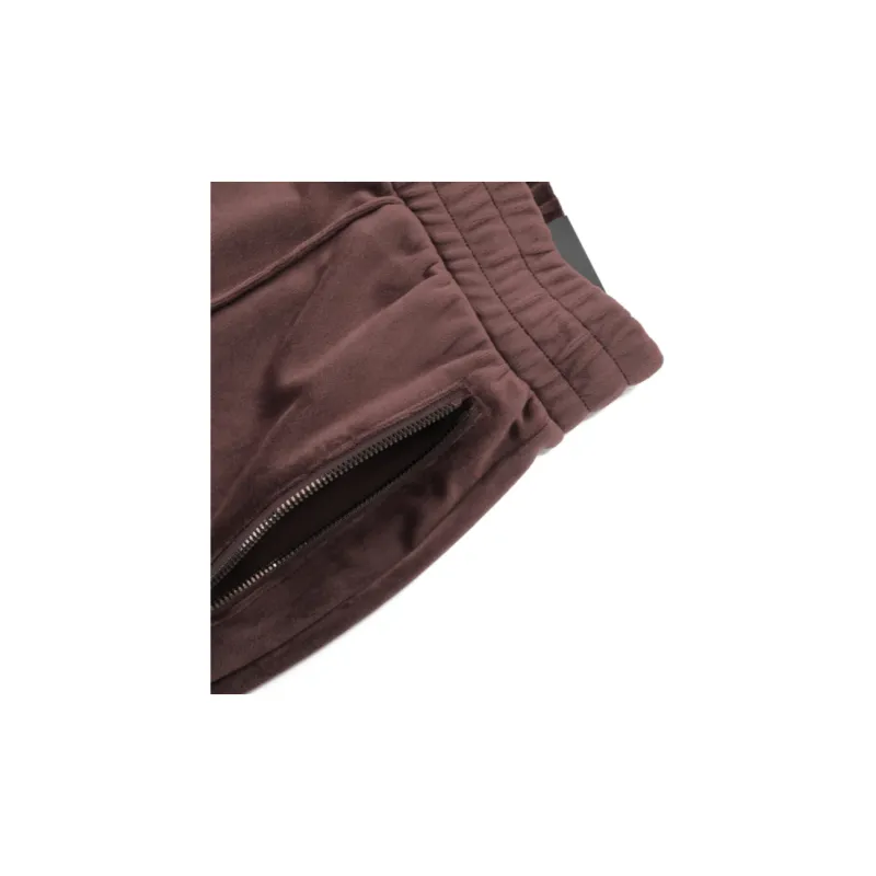 Adidas Knitted Sports Pants Women's Dark Gray Brown-4