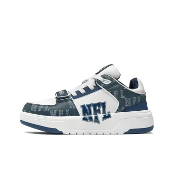 NFL College 1 OG Senior Shoes Low Top Skateboard Shoes Unisex Blue Text White Blue