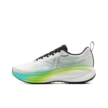 XTEP Chasing Clouds 2nd Generation Cushioning Rebound Low Top Training Running Shoes Men's White Green Yellow