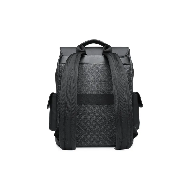 GOLDLION PVC Backpack Large Size Men's Black-2