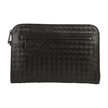 Bottega Veneta Calfskin Clutch Men's Brown