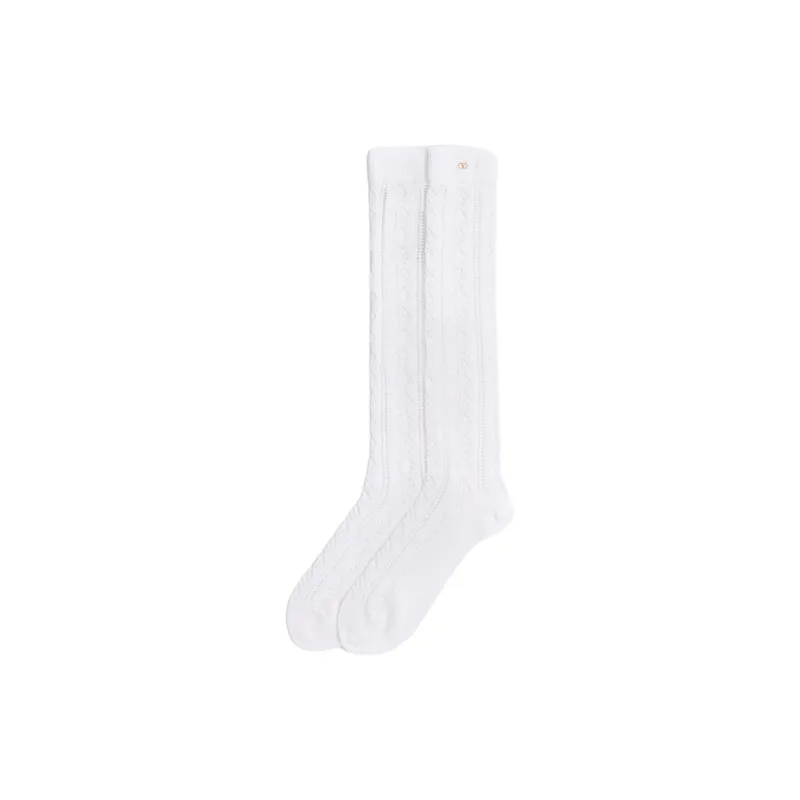 Valentino FW24 Mid Calf Socks Men's 1 Pack White-0