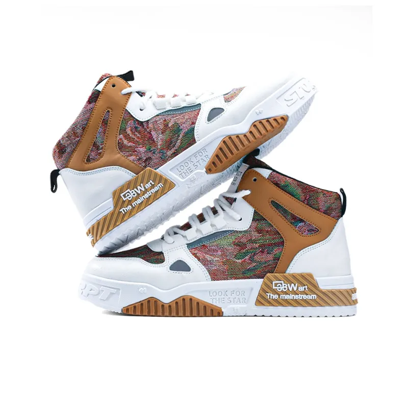 SOURCE Slip Resistant Cushioning Abrasion Resistant Breathable High Top Skateboard Shoes Men's-5