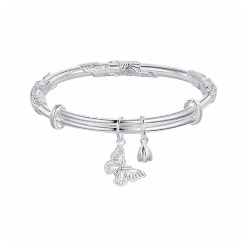 KING TAI SANG 999 Fine Silver Bangles Unisex-0