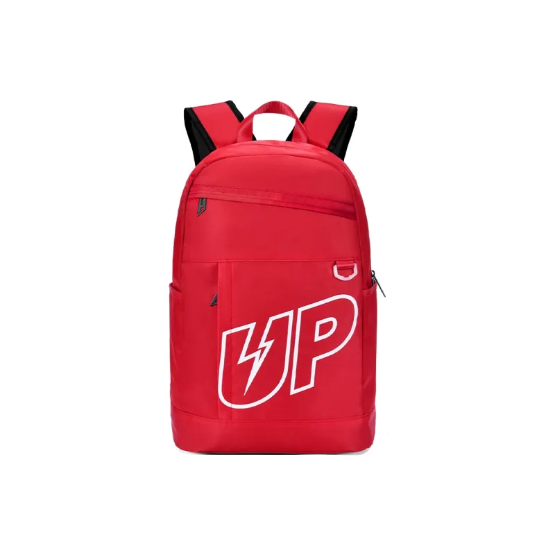 TURN UP Nylon Laptop Bag For Middle And High School Students Large Size Unisex Red-0
