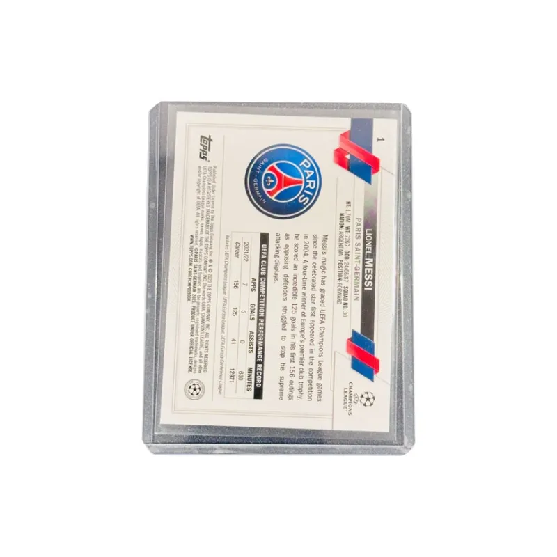 Topps Messi Big Paris Ice Crush Card Player Card Traveling In Good Condition Sports Cards 1 Piece-1