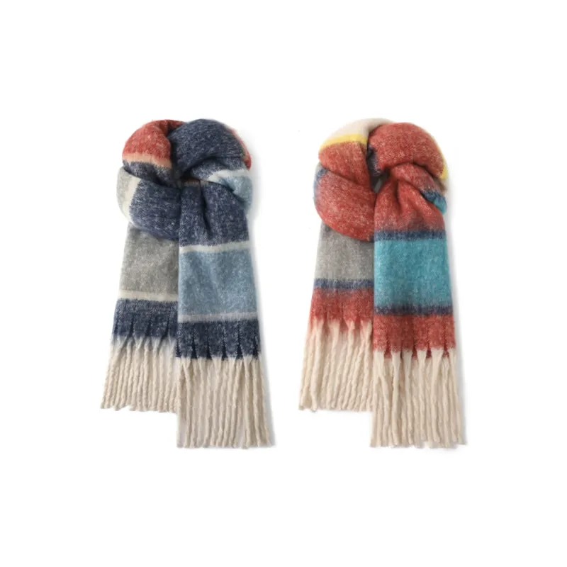 FREE RABBITⅡ Fall And Winter Advanced Versatile Brightening Warm Fringe Scarf Unisex-24