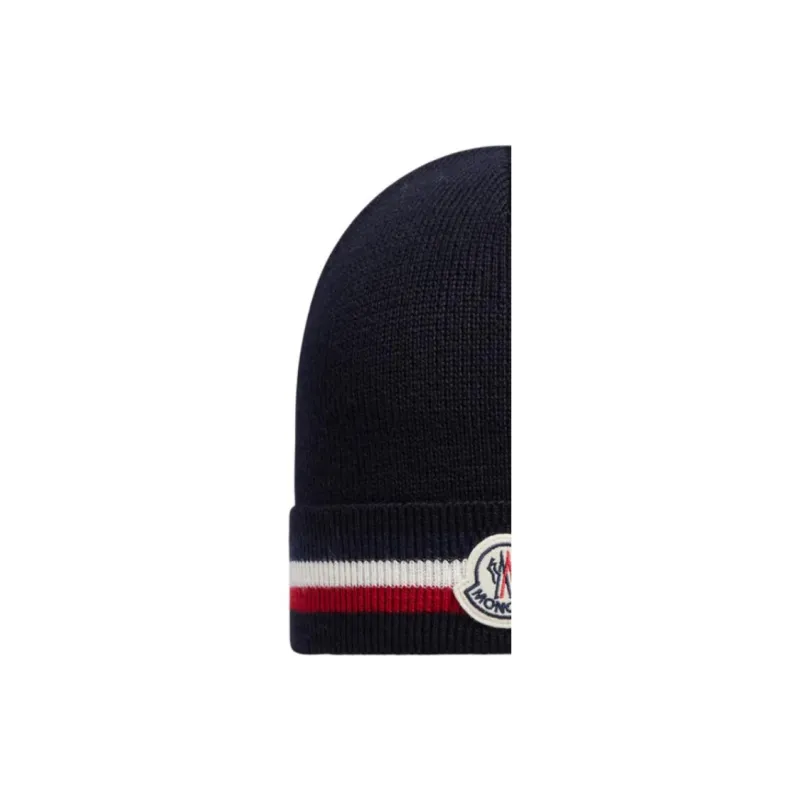 Moncler Wool Beanies Men's Navy-2