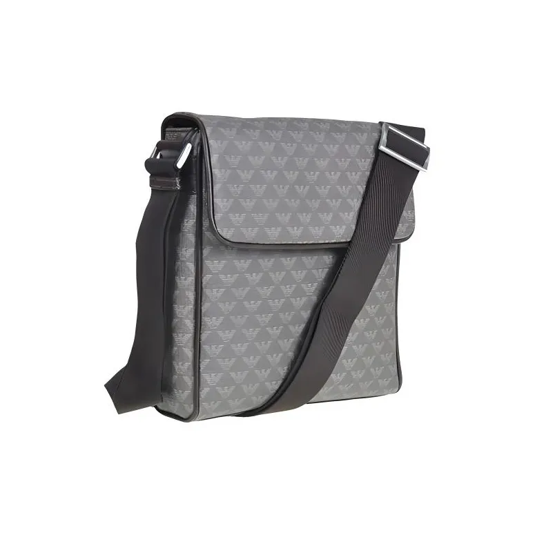 EMPORIO ARMANI PVC Messenger Bag Shoulder Bag Crossbody Bag Men's Gray-1
