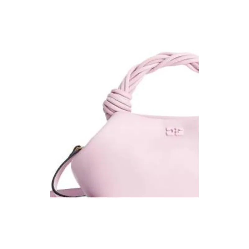GANNI Recycled Leather Handbag Women's Cherry Blossom Pink-5
