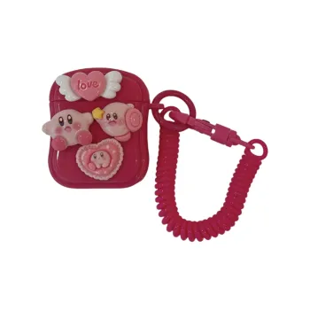 Baohuguang Compatible With AirPods 2/Pro/3 TPU 3D Effect Cute Cream Kirby Fully Enclosed Headphone Cases