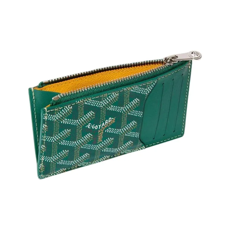 GOYARD Canvas Card Holder Unisex Green-4