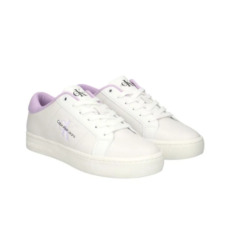 CKJ CALVIN KLEIN JEANS Low Top Skateboard Shoes Women's White-2