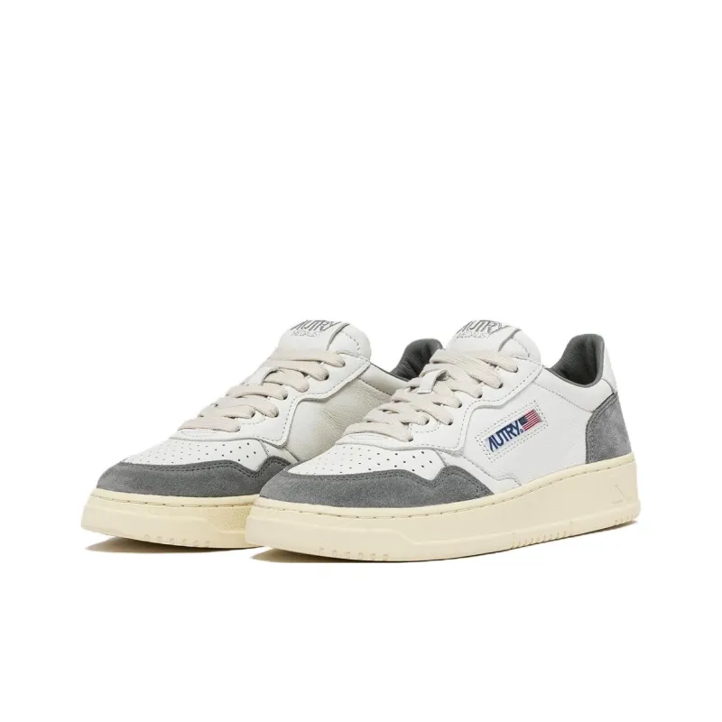 AUTRY Medalist Anti Slip Wear Resistant Low Top Skateboard Shoes Women's White Gray-2