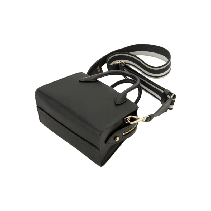 PRADA Cross-Stitch Leather Shoulder Bag Crossbody Bag Handbag Women's Black-1