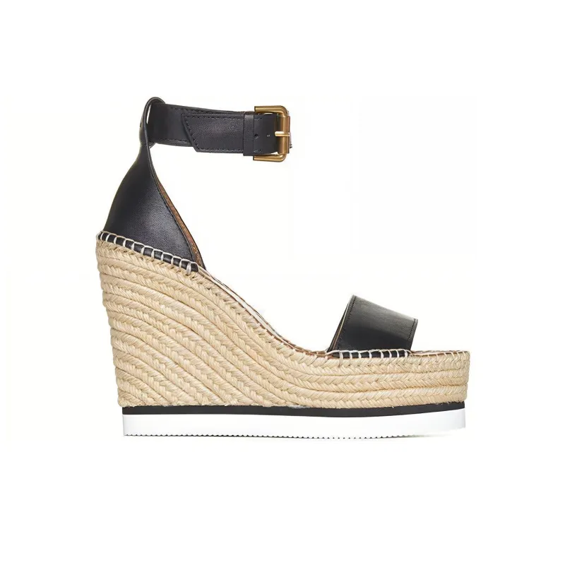 See By Chloé Glyn Leather Flat Espadrilles-1