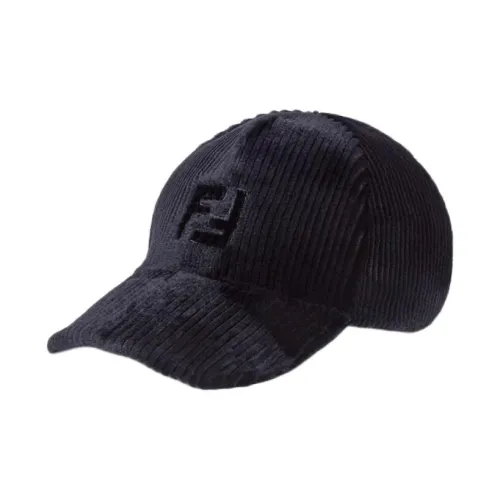 FENDI Mink Fur Baseball Caps Men's Marine Blue