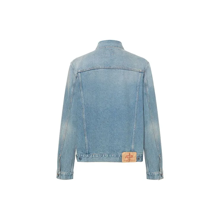 PRADA Triangle logo Denim Blouson Jacket-1