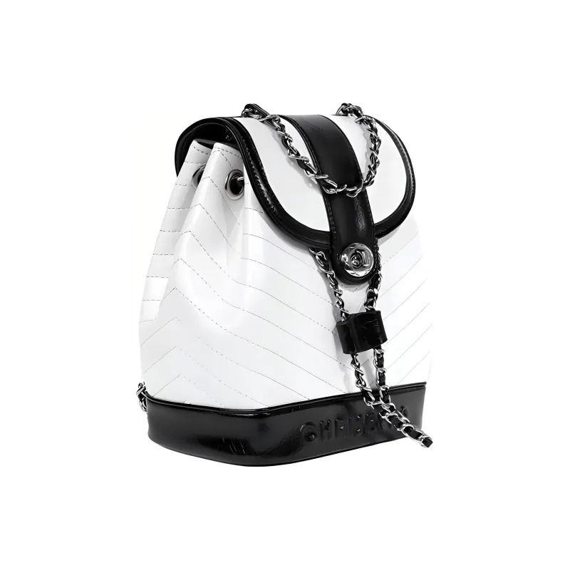 CHRISBELLA PU Backpack Small Size Unisex White-1