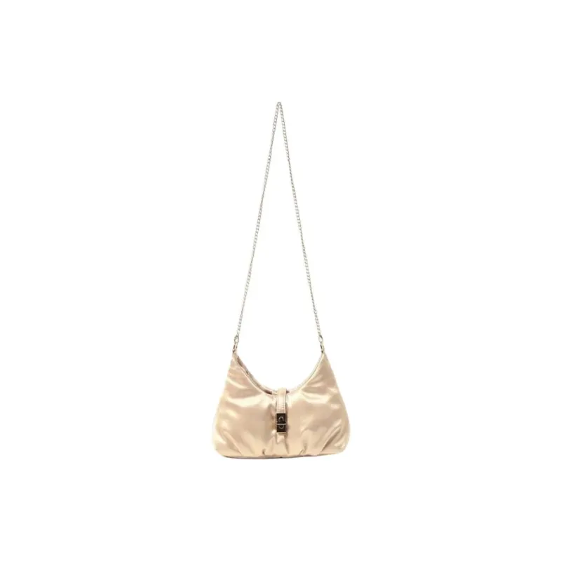 Beams Polyester One Shoulder Handbag Women's Black/Gold-6
