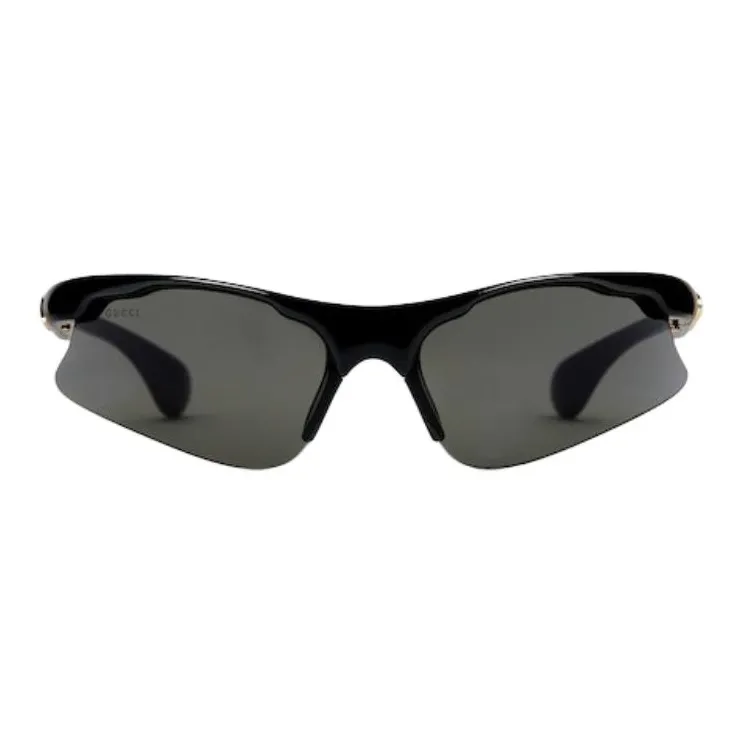 GUCCI Injection Molding Irregular Shape Sunglasses Women's Black-0