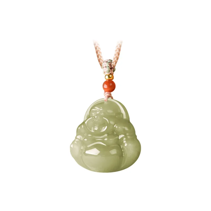 YUYIHUAN Hetian Jade Pendant Green Jade Unisex-0