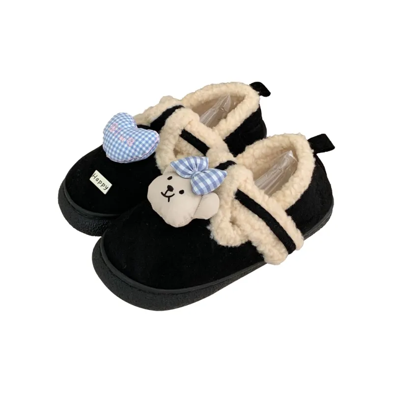 SHIGUDE Cotton Slippers Women's Dark Coffee-12