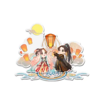 TENGXUNSHIPINCAOCHANGDI Eternal Night Galaxy Ling Miaomiao Mu Sheng Iconic Moment Acrylic Stands
