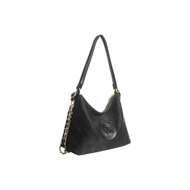 OCTSUI PU Shoulder Bag Women's Black-1