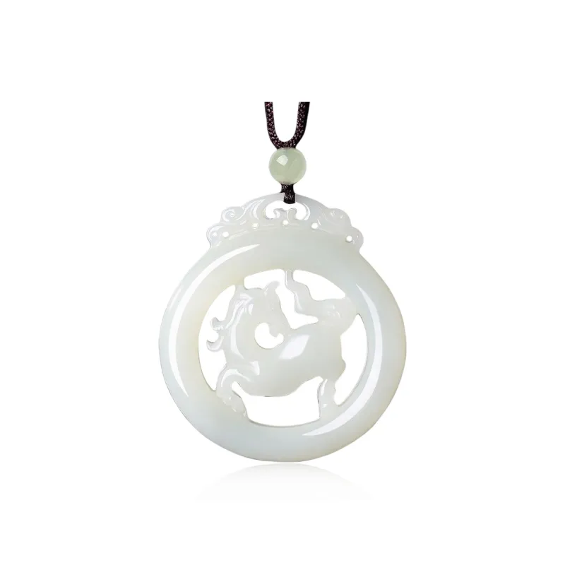 BYTHERE Hetian Jade Necklaces Pale Greenish White Jade Unisex-0