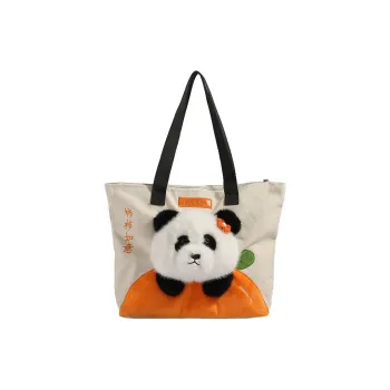 Kaka Tree Nylon Shoulder Bag, Crossbody Bag, Handbag Unisex Orange/Green
