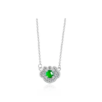 Double Happiness Gift Ice Type Jadeite Necklaces Women's